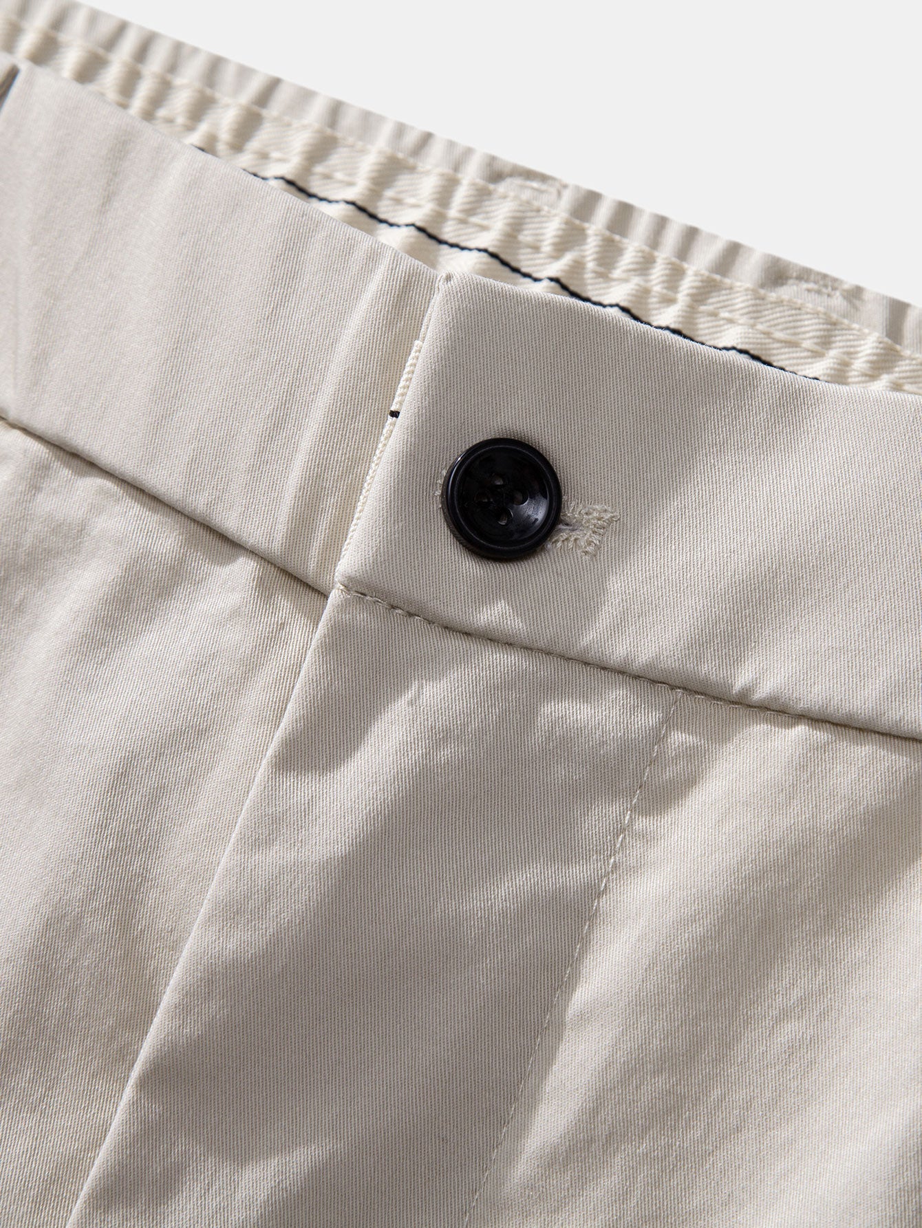 Elastic Waist Straight Leg Trousers