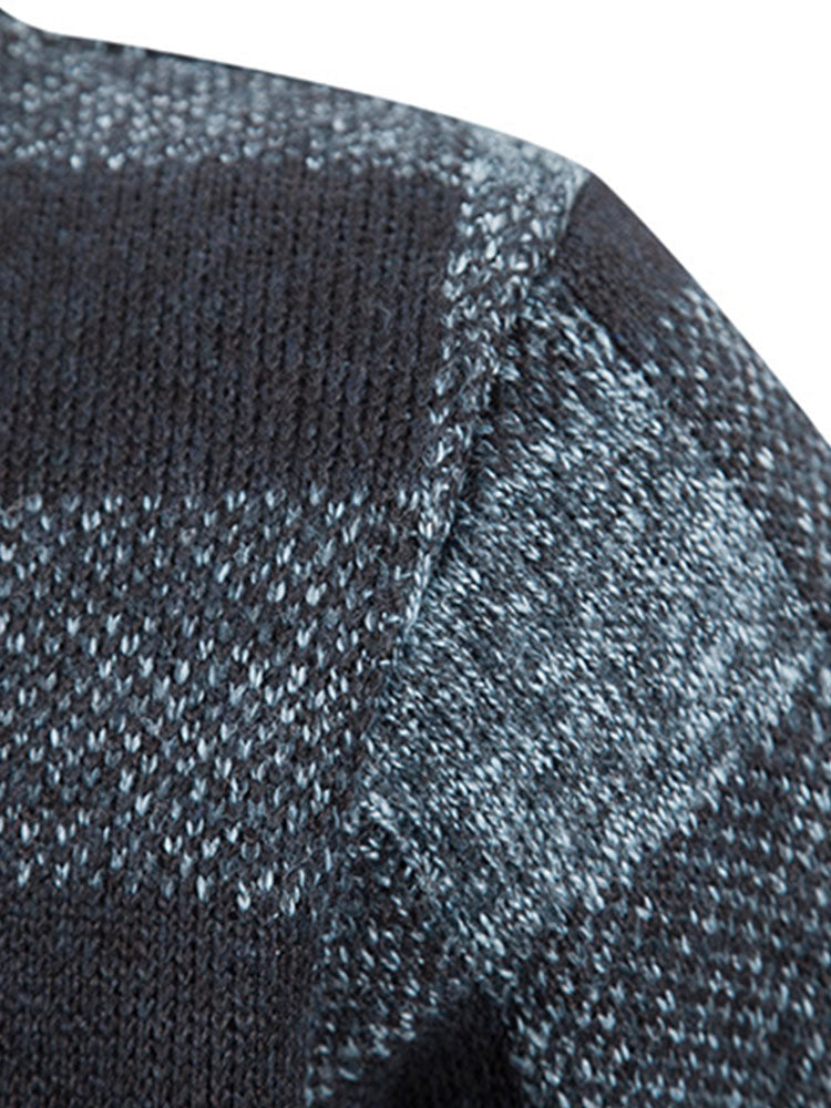 Plaid Zip Up Hooded Jumper