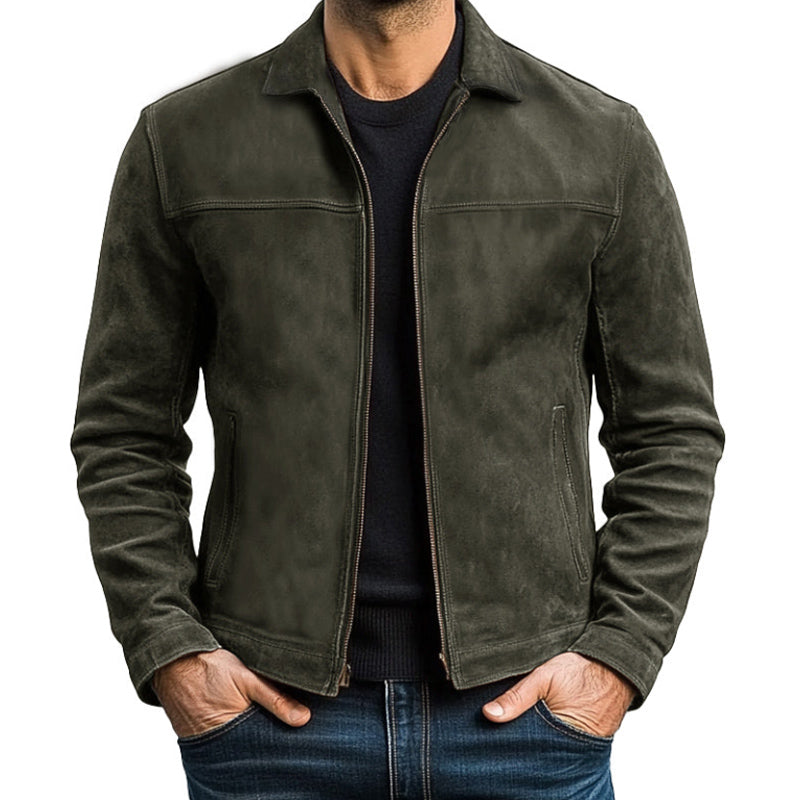 【24-hour shipping out】Mens Classic Fashion Zipper PU Leather Jacket 98679789U