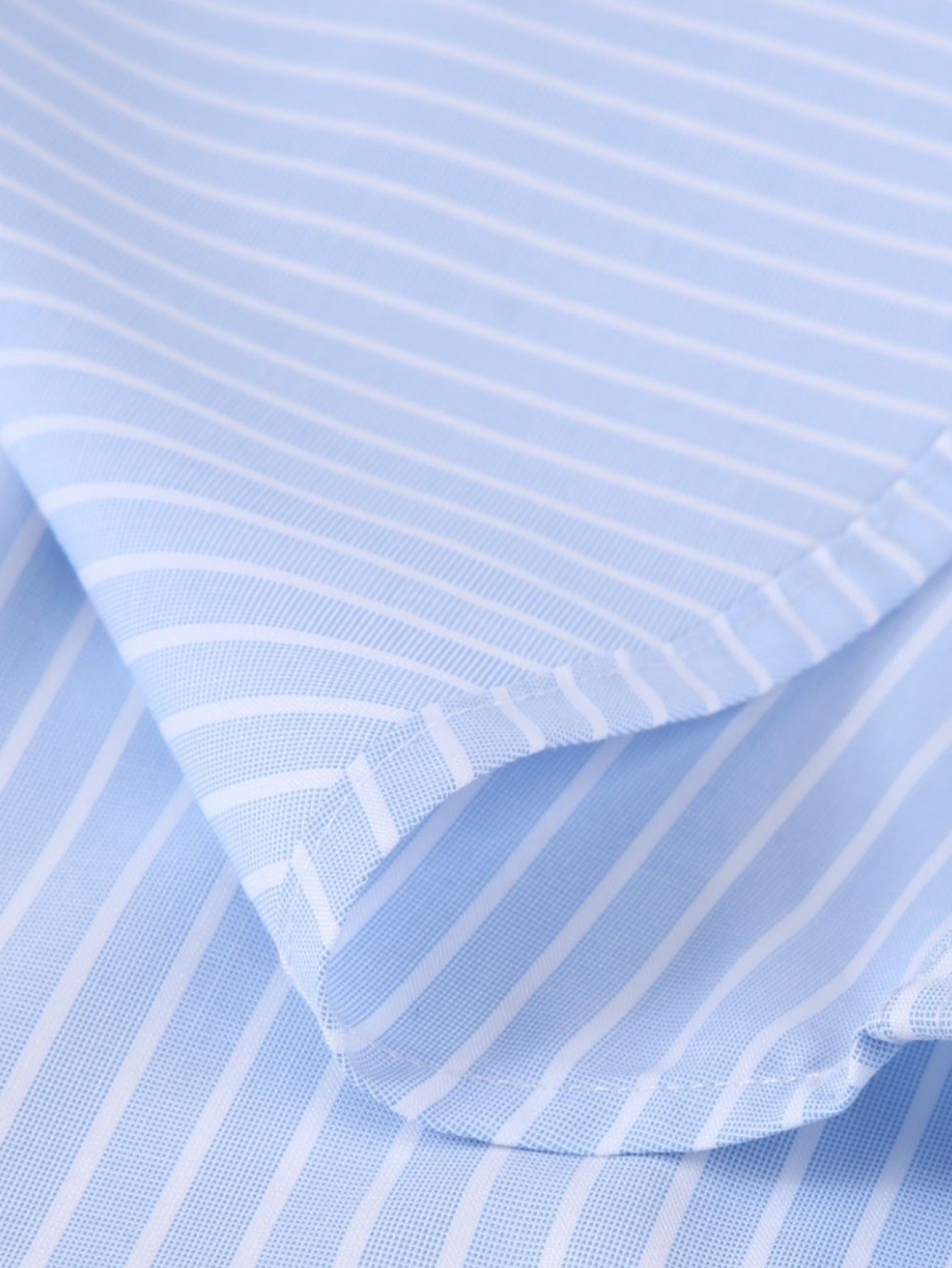 Contrast Collar Stripe Dress Shirt