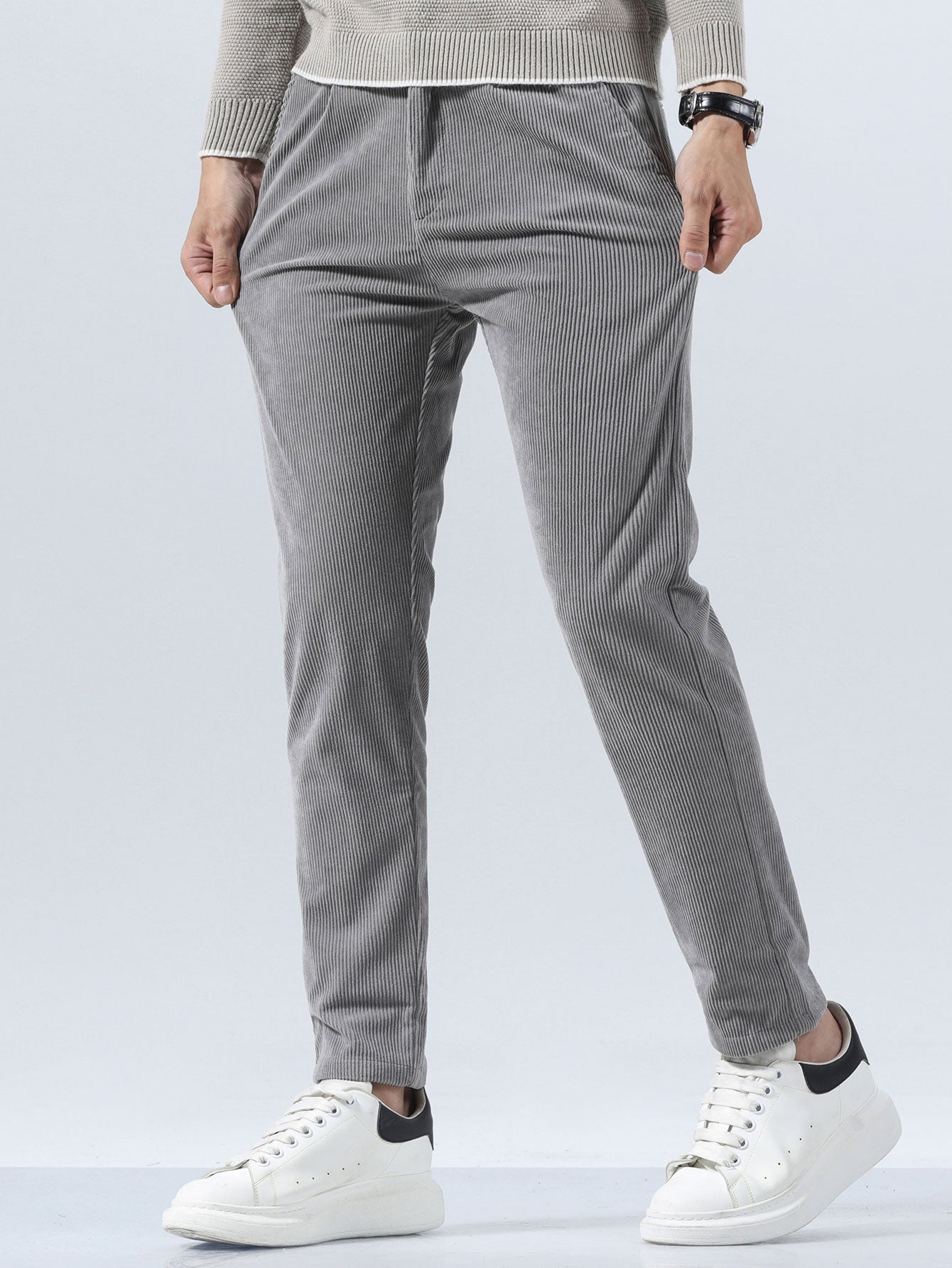 Slim Fit Corduroy Trousers