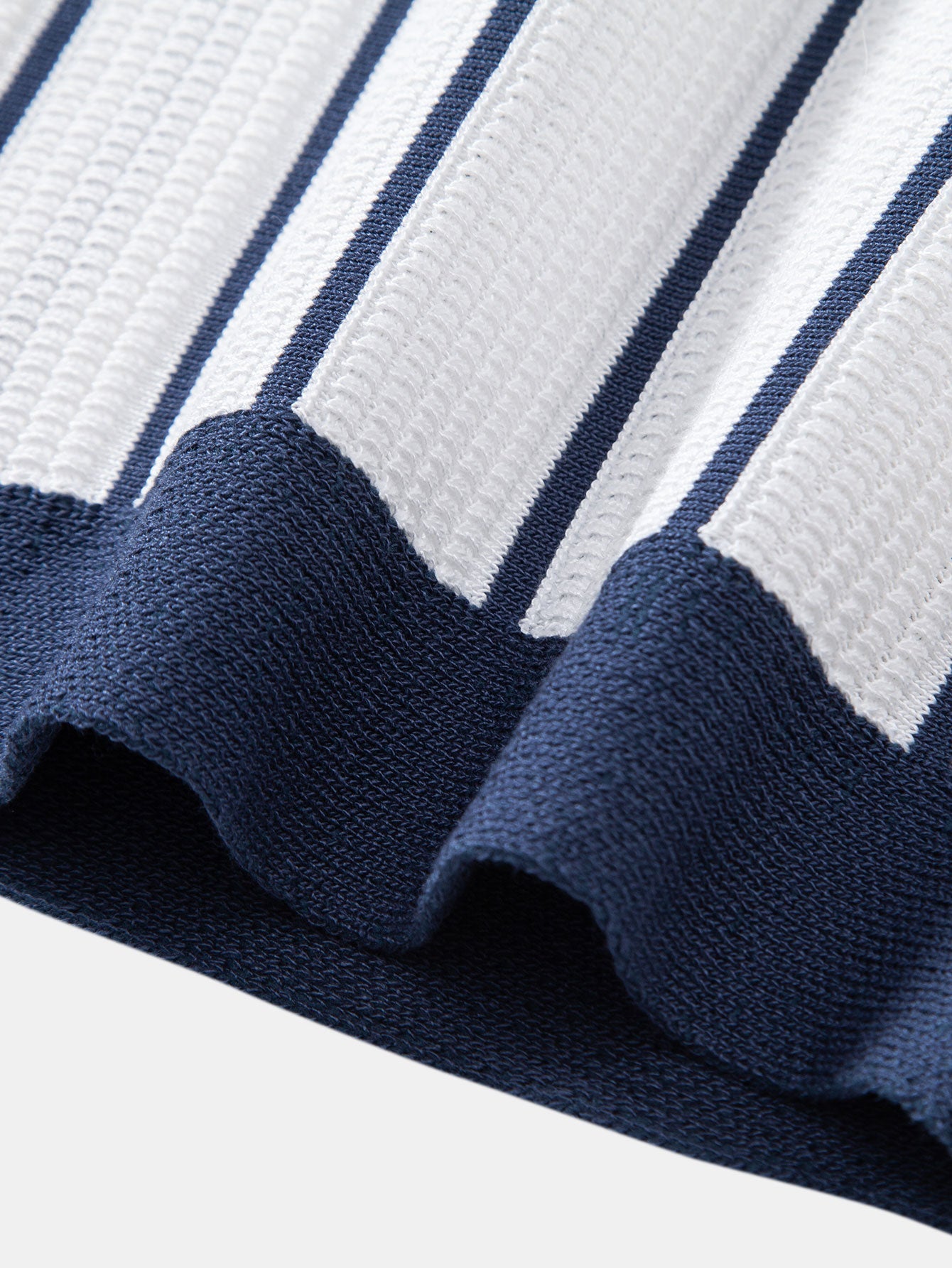 Stripe Knitted Button Up Shirt