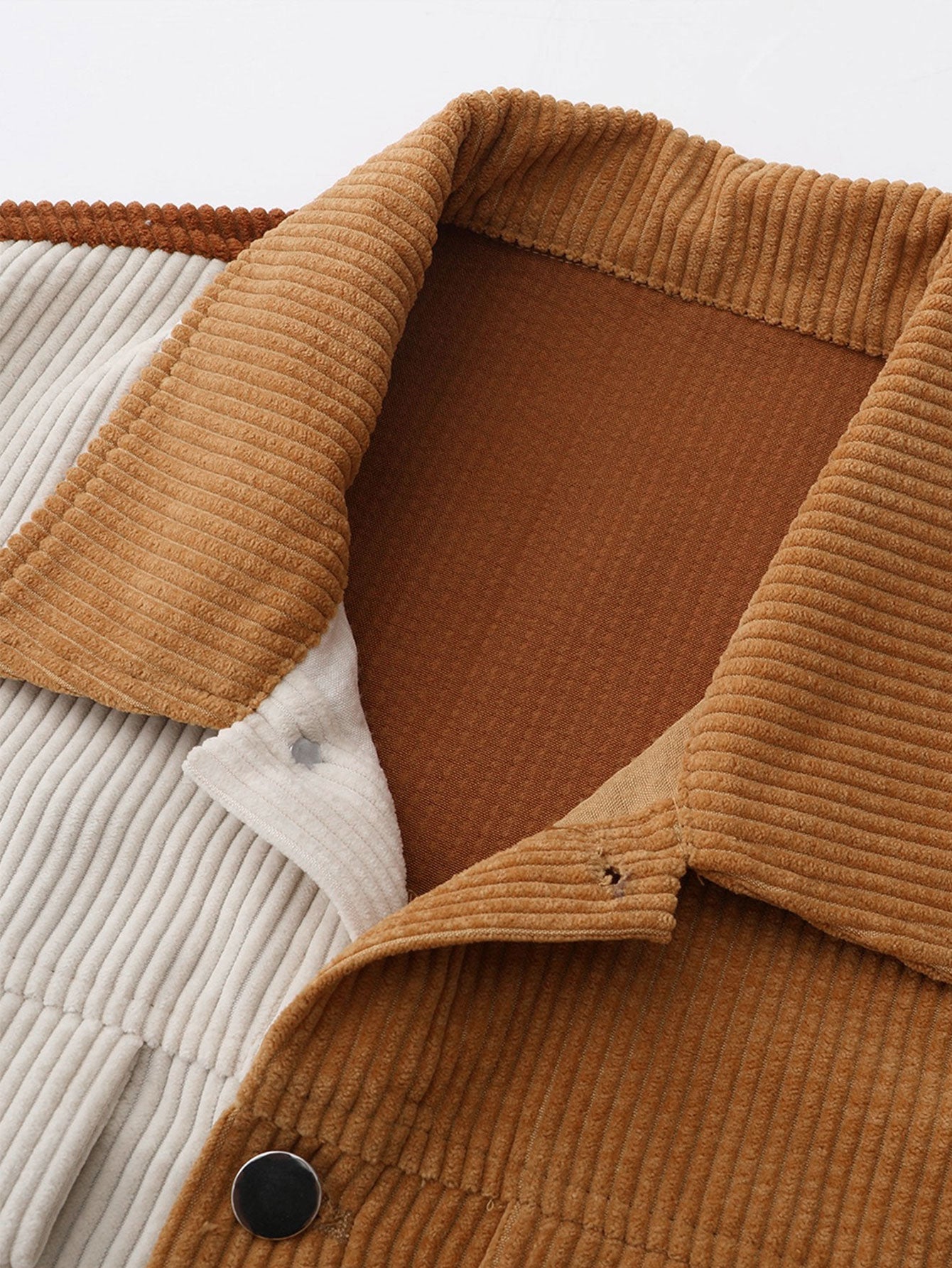 Colour Block Corduroy Jacket