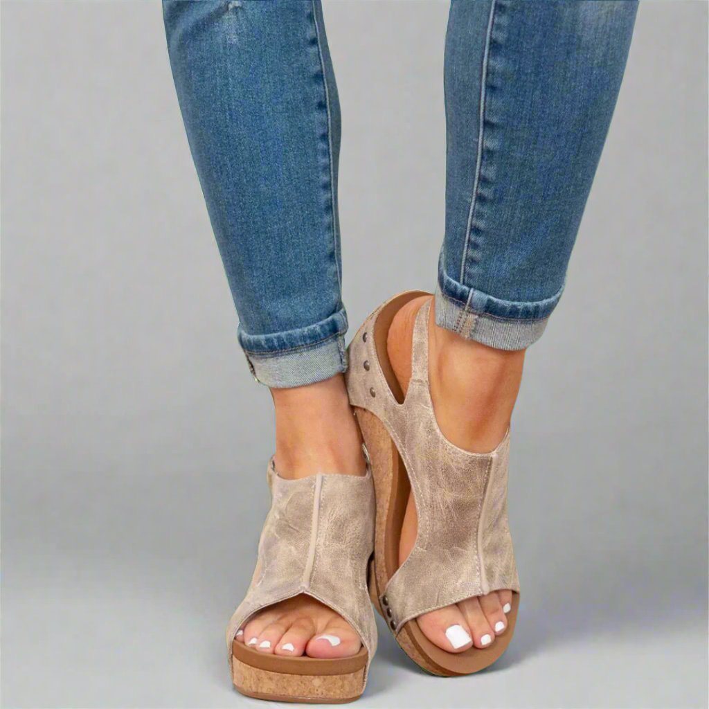 Kenna™ Ultimate Comfort Cork Wedge Sandals