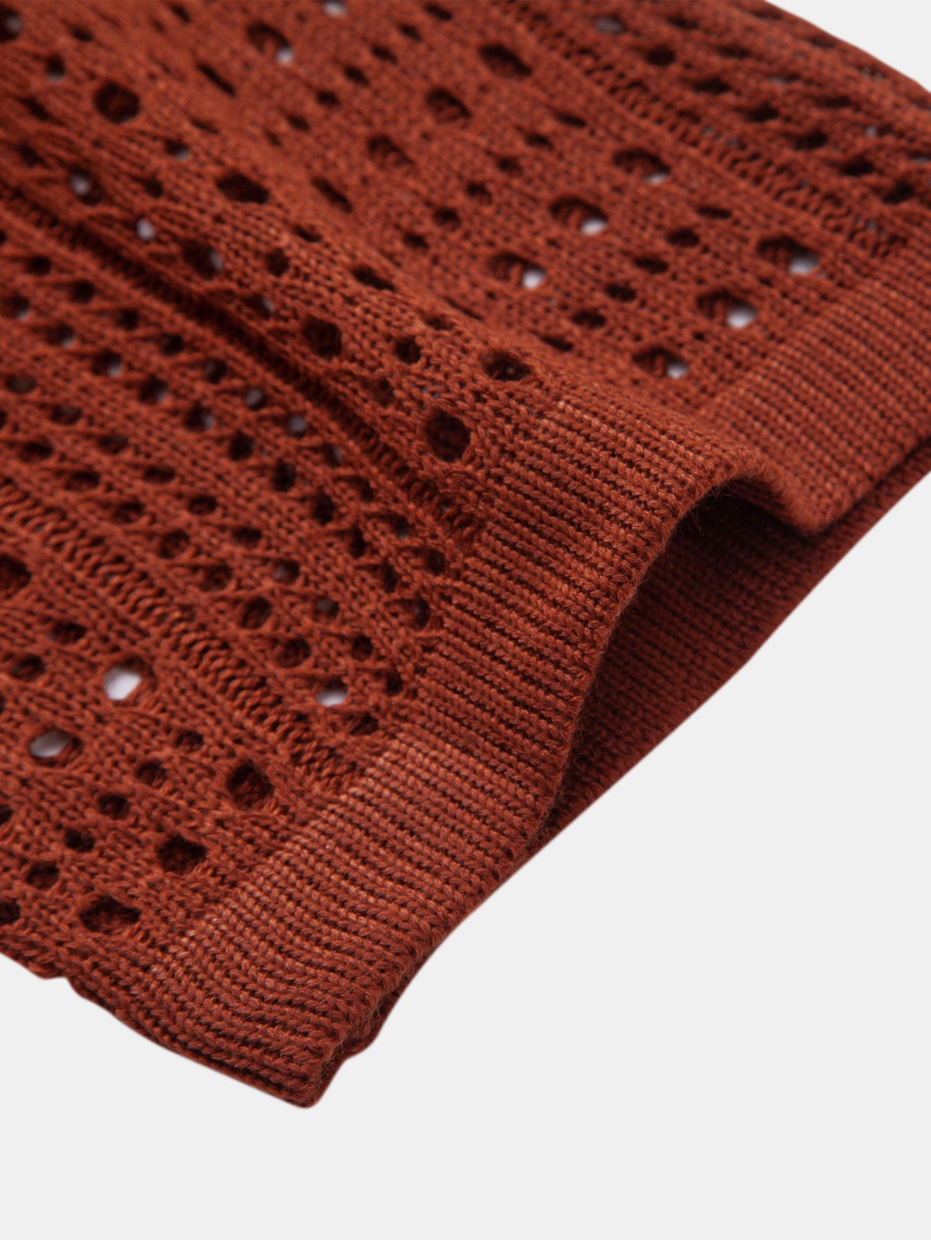 Crochet  V Neck Polo Shirt