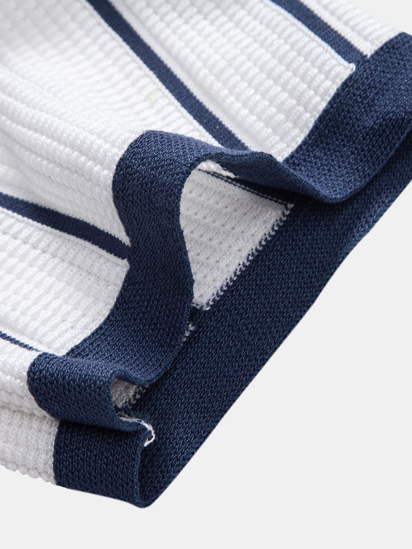 Stripe Knitted Button Up Shirt