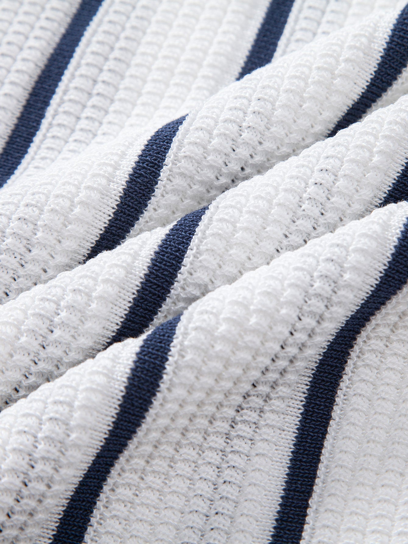 Stripe Knitted Button Up Shirt