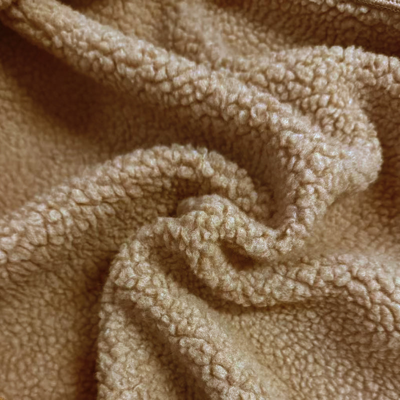 Men's Vintage Winter Lambswool Warm Lapel Multi-pocket Thick Coat 41317609M