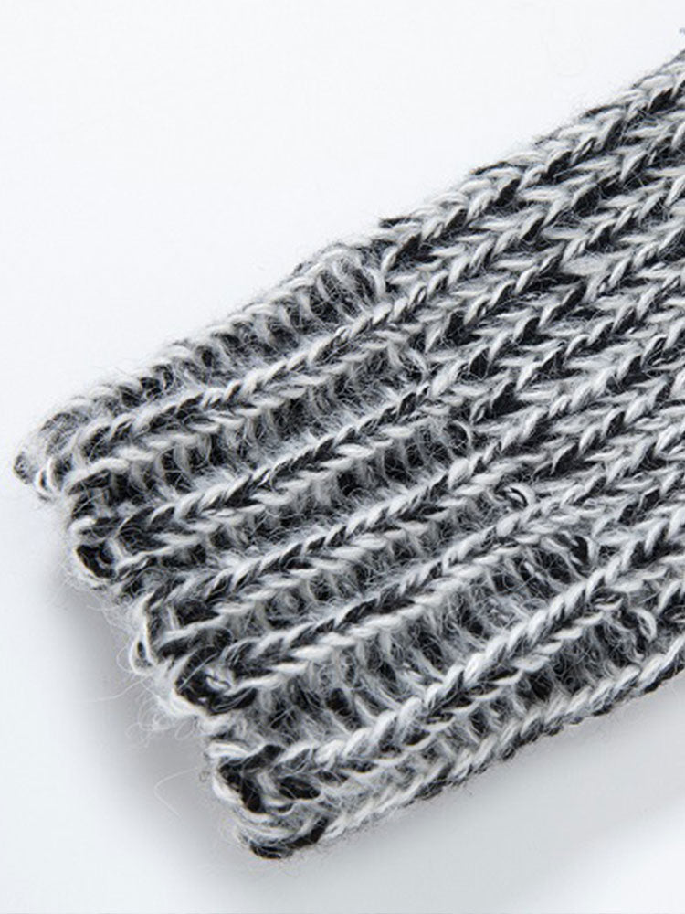 Long Line Knitted Hooded Cardigan