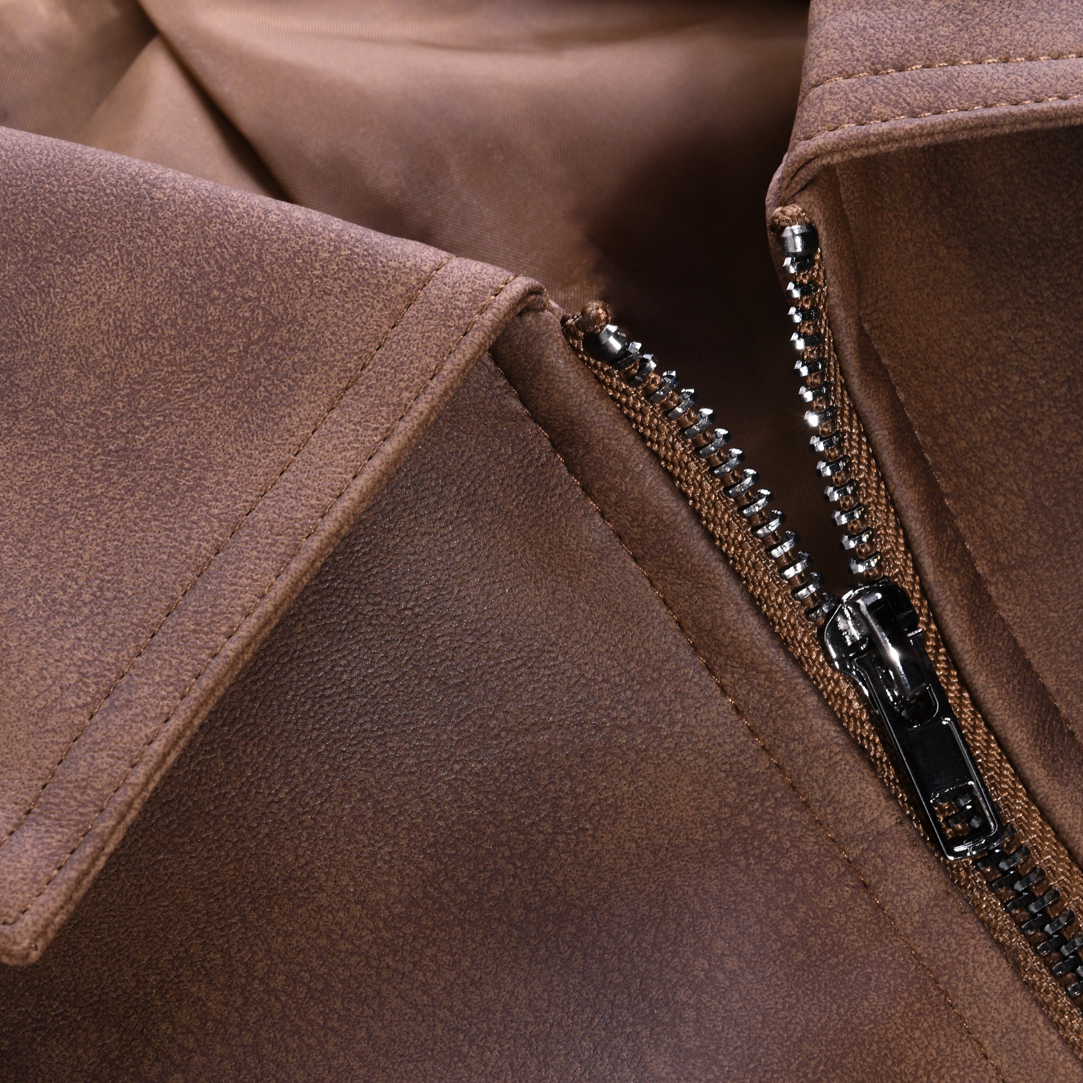 【24-hour shipping out】Mens Classic Fashion Zipper PU Leather Jacket 98679789U
