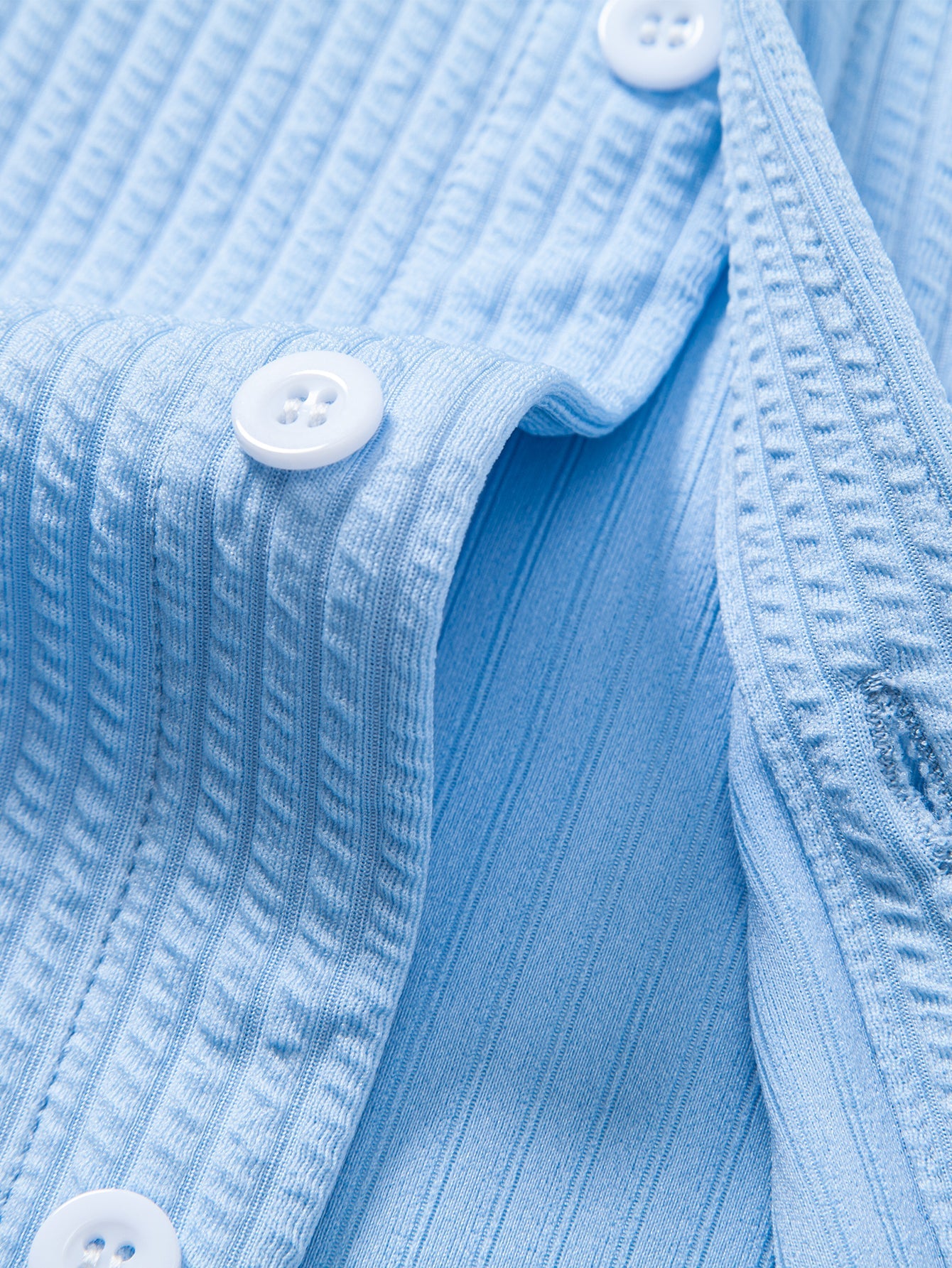 Long Sleeve Muscle Fit Ribbed Button Up Shirt & Straight Leg Ribbed Pants