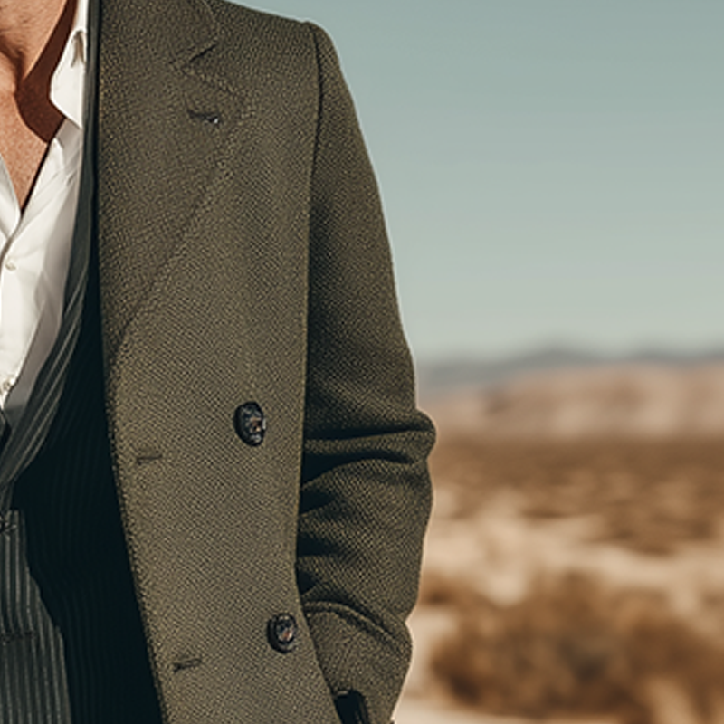 Men's Retro Solid Color Faux Wool Long Warm Coat MTA1174I1P