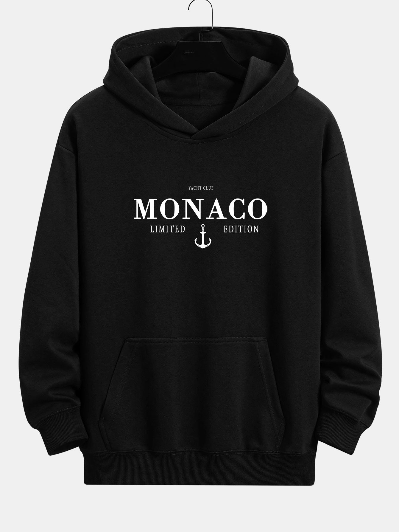 Monaco Slogan Print Relax Fit Hoodie