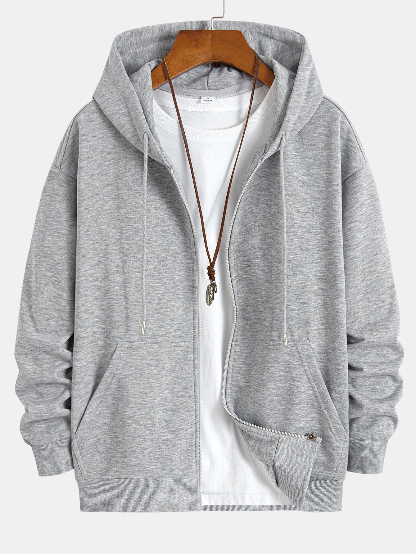 Basic Relax Fit Zip Hoodie