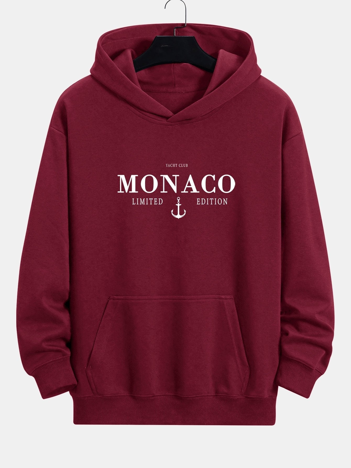 Monaco Slogan Print Relax Fit Hoodie