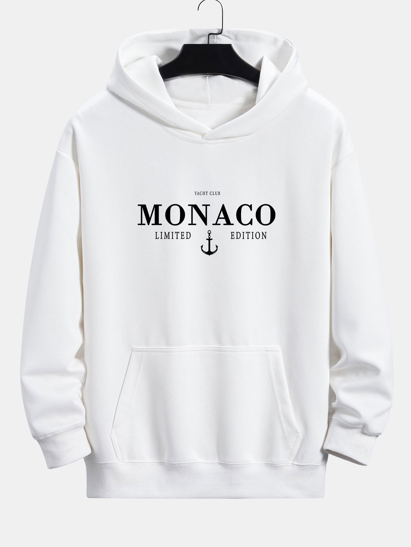 Monaco Slogan Print Relax Fit Hoodie