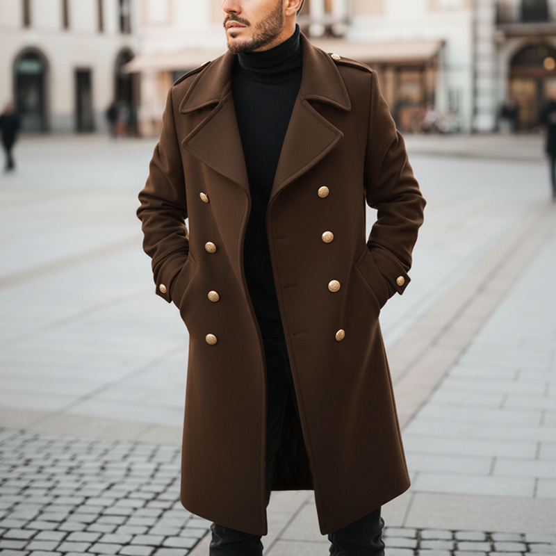 Men's Classic Business Double-breasted Coat MTA1932I8U