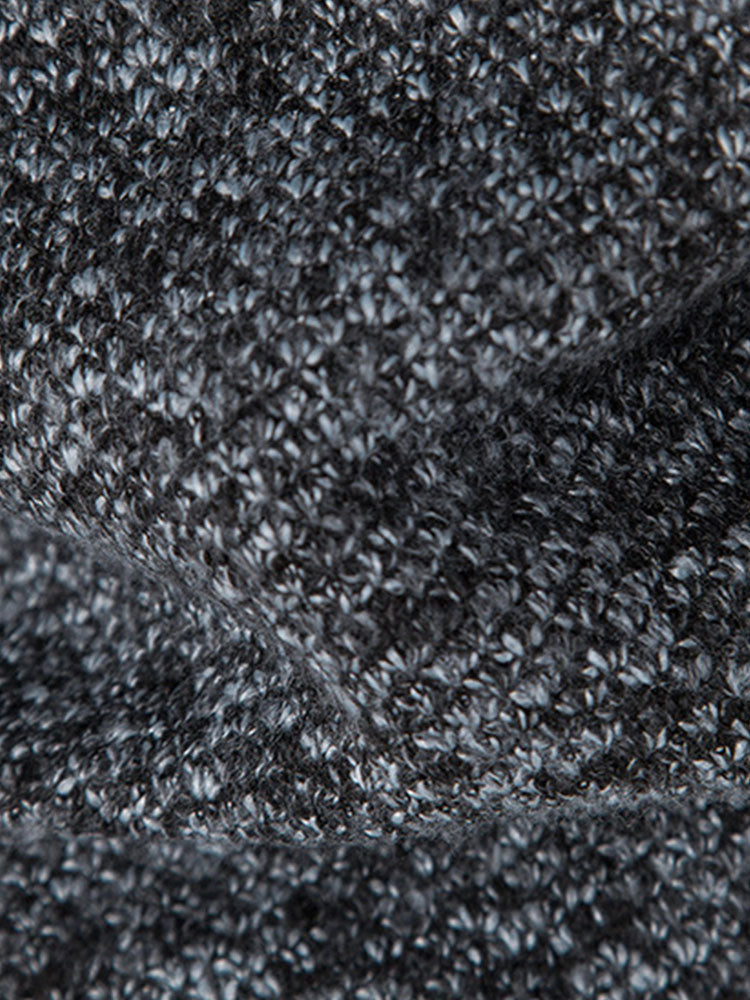 Zip Up Faux Suede Patchwork Jumper