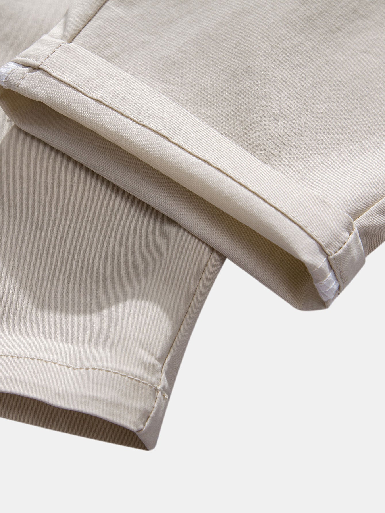 Elastic Waist Straight Leg Trousers