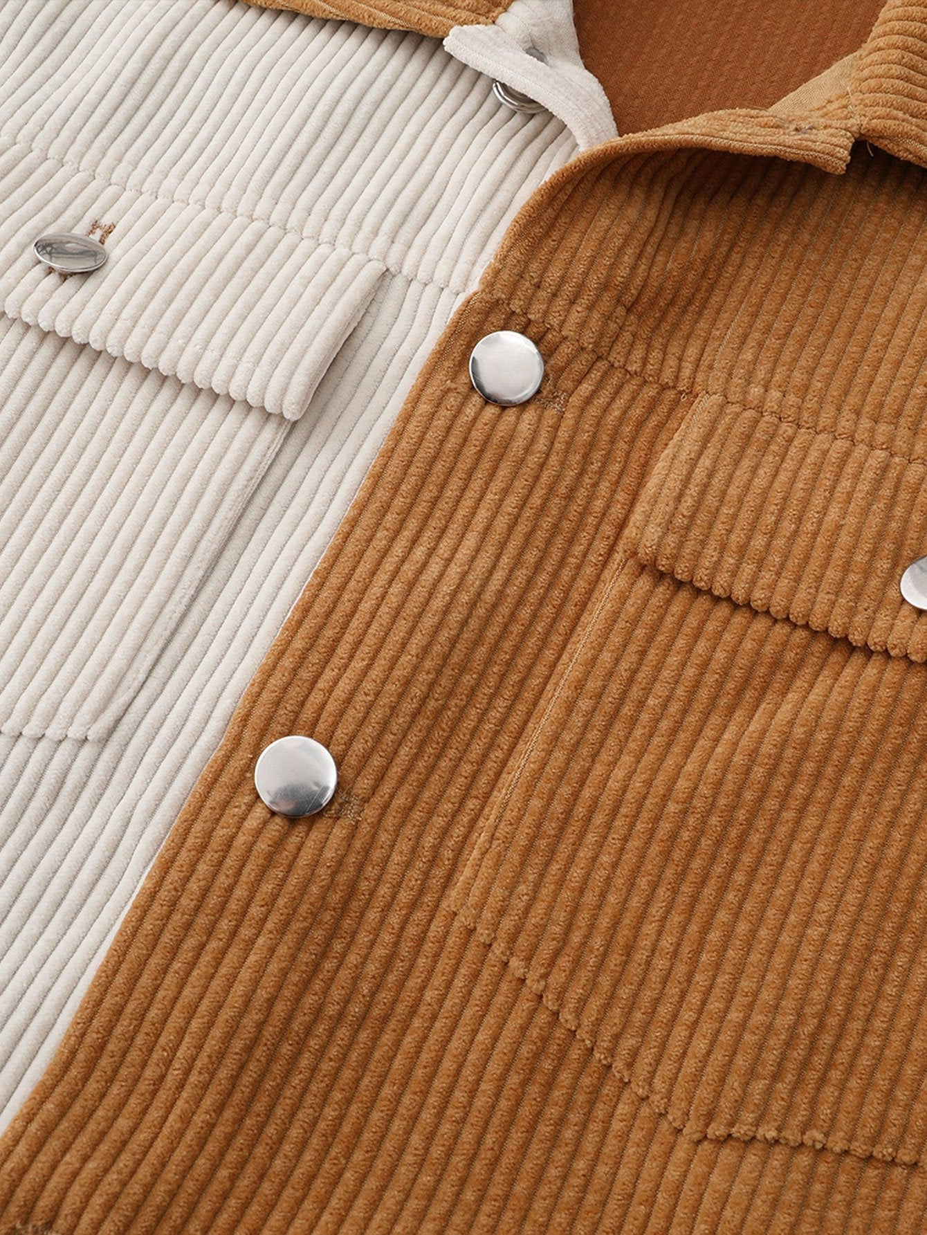 Colour Block Corduroy Jacket
