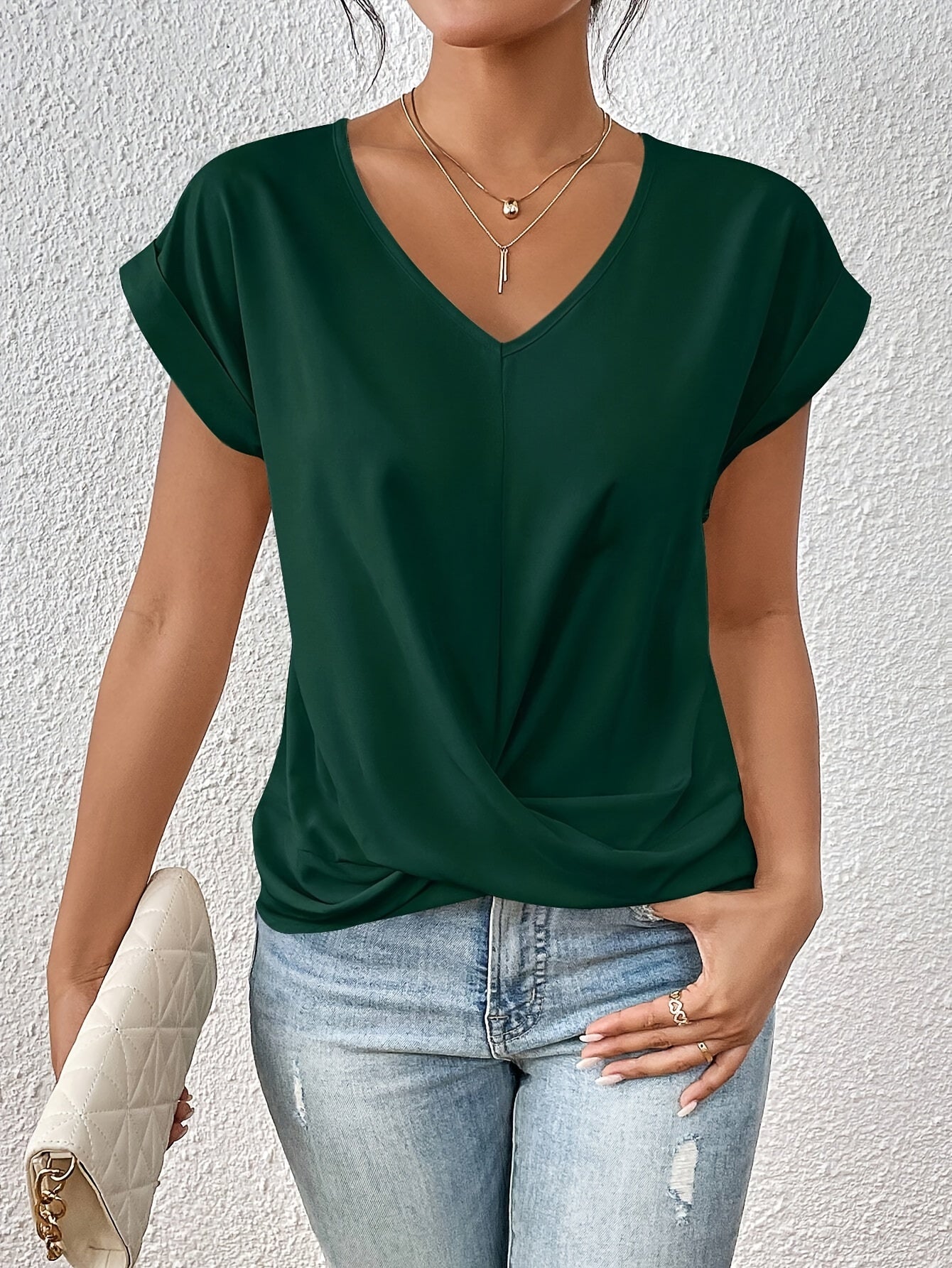 Capri™ V Neck Short Sleeve Shirt