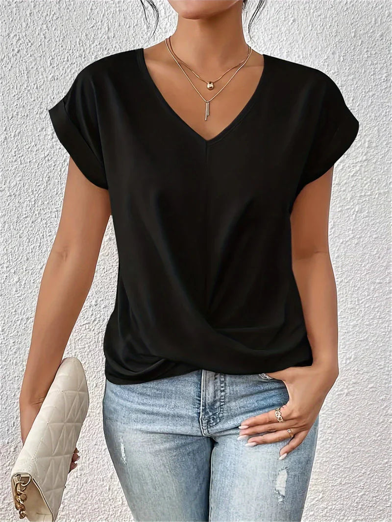 Capri™ V Neck Short Sleeve Shirt
