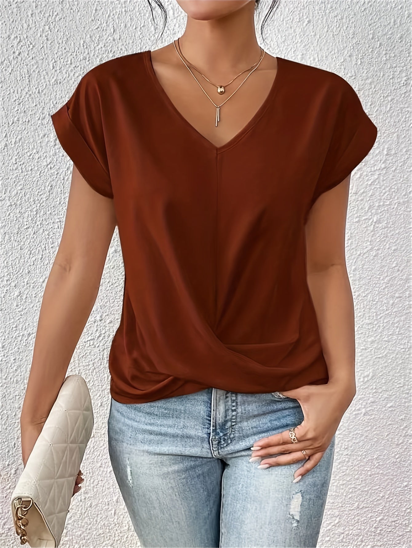 Capri™ V Neck Short Sleeve Shirt