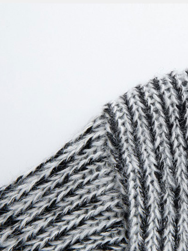 Long Line Knitted Hooded Cardigan