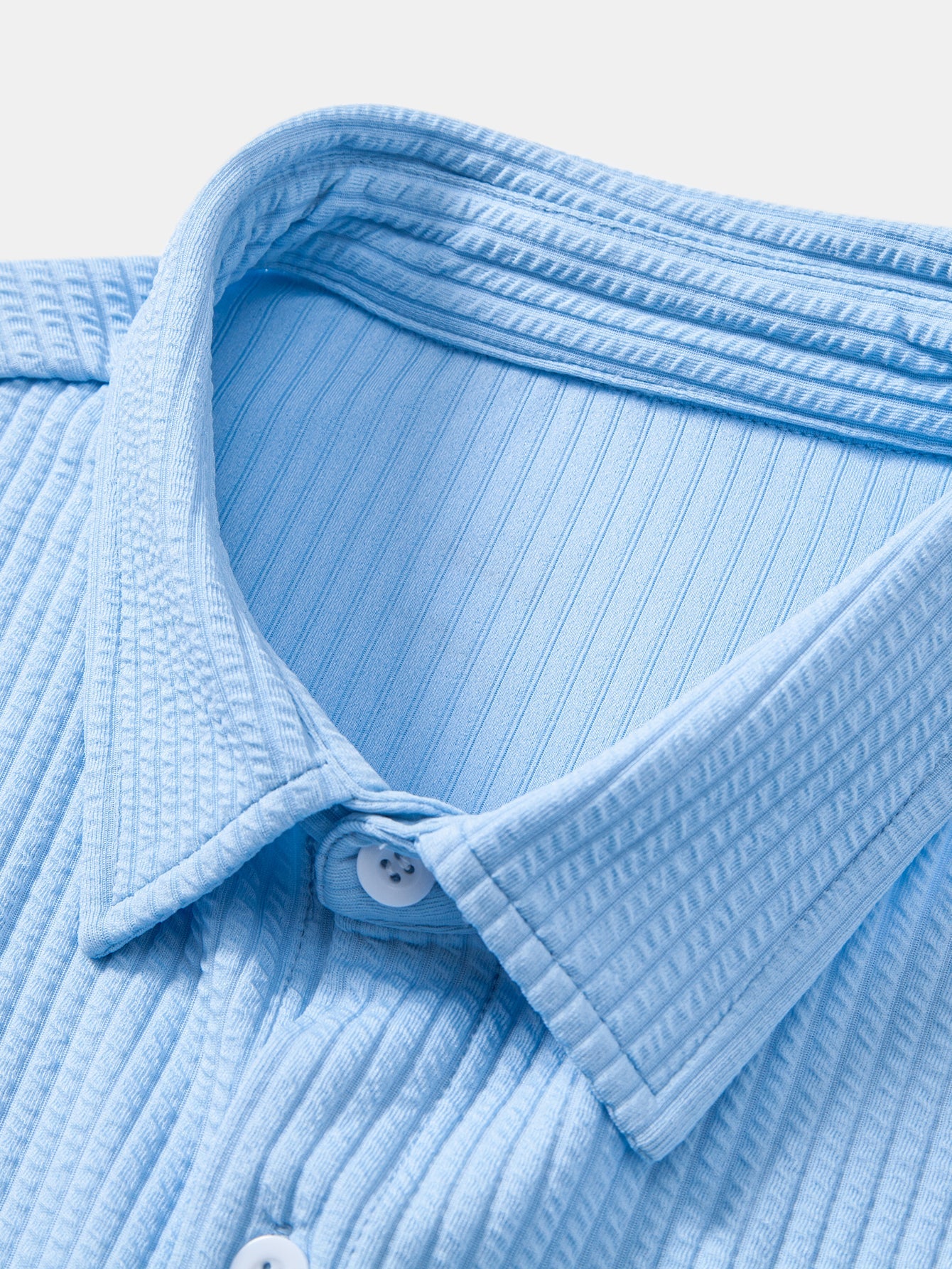 Long Sleeve Muscle Fit Ribbed Button Up Shirt & Straight Leg Ribbed Pants