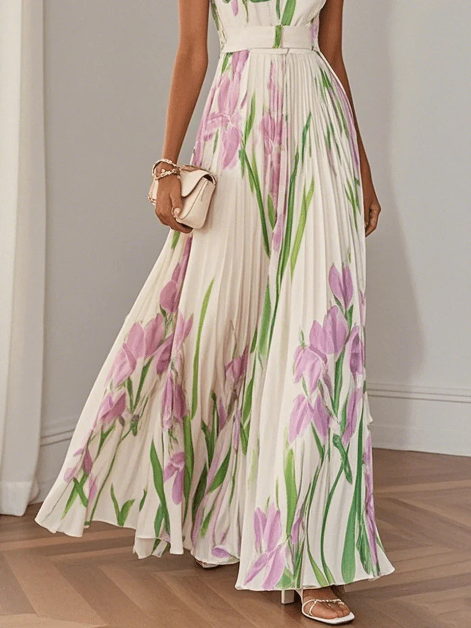 Revina™ Elegant Floral Maxi Dress