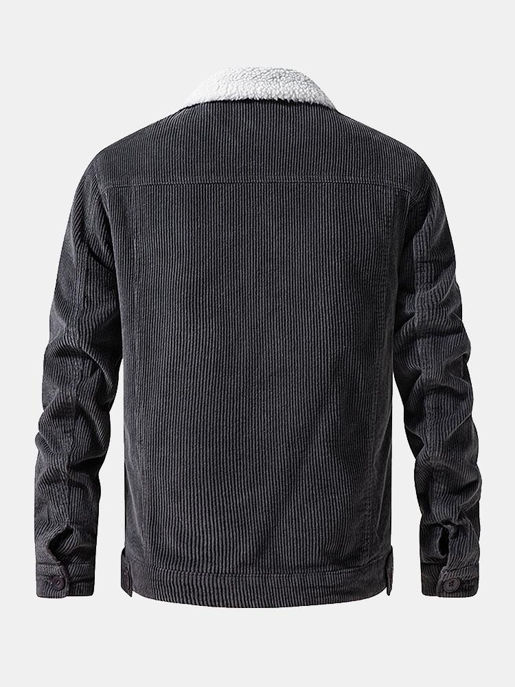 Teddy Lined Cotton Corduroy Jacket