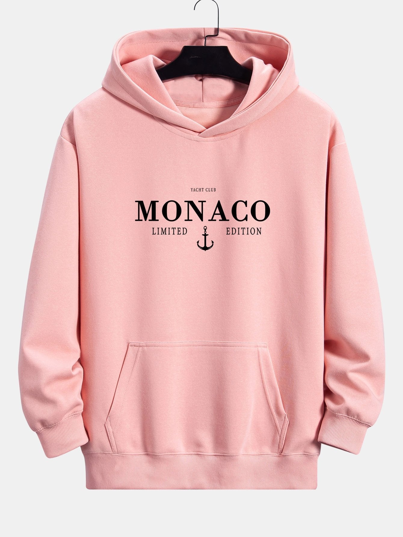 Monaco Slogan Print Relax Fit Hoodie