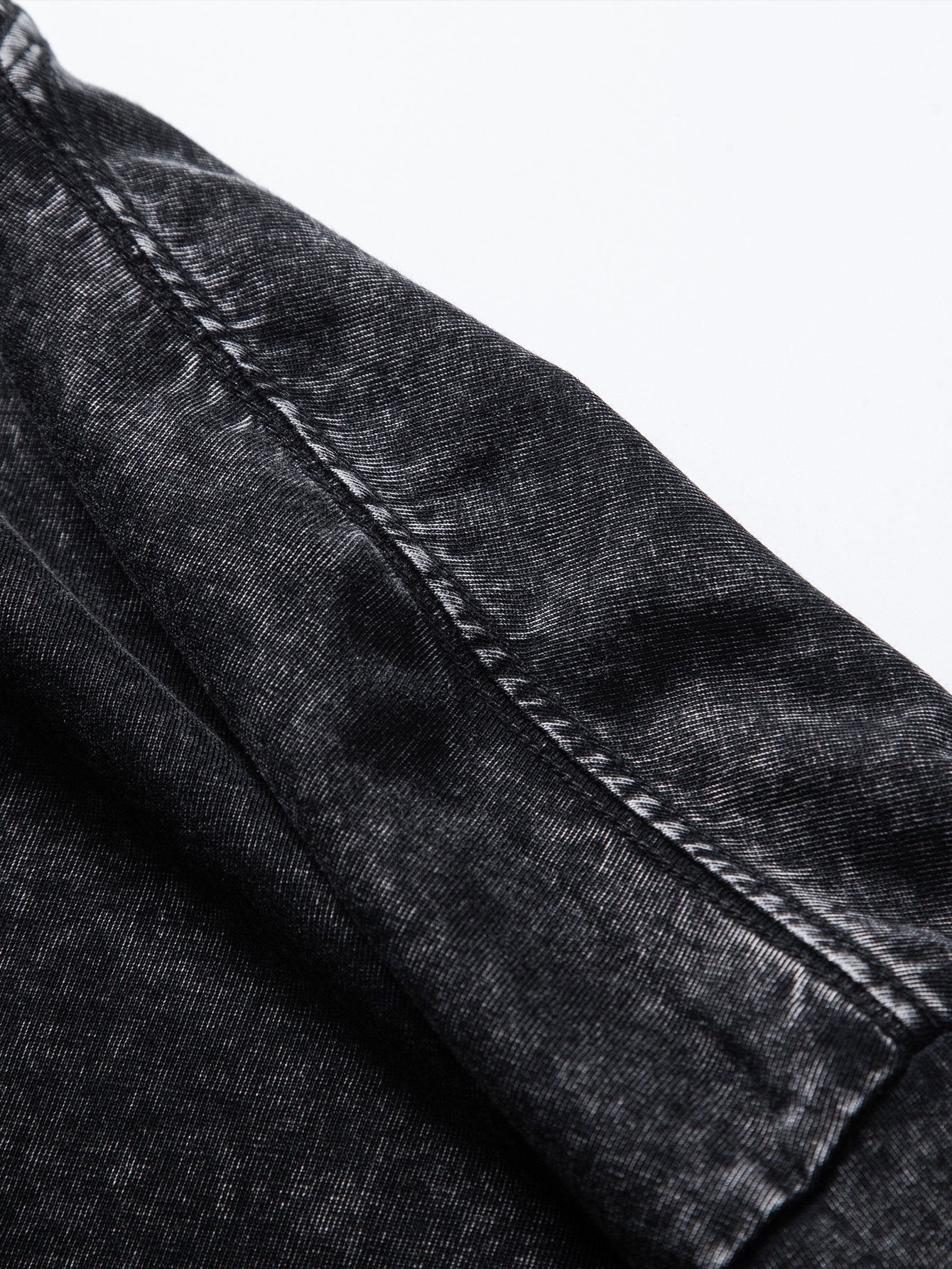 Relax Fit Long Sleeve Washed Distressed T-Shirt