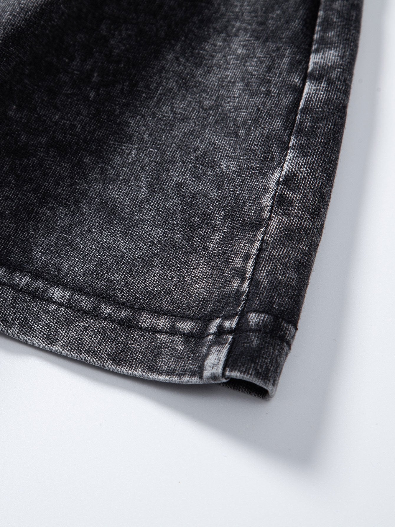 Relax Fit Long Sleeve Washed Distressed T-Shirt